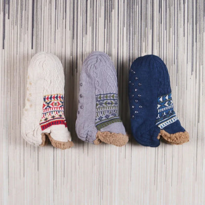 Winter Knitted Socks Men Thicken Warm Home Bedroom Socks Slippers Man Non-Slip Foot Warmer Carpet Snow Socks Calcetines Hombre